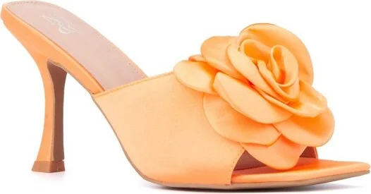 New York & Company Women's Gardenia Heel Slide - BLACK,