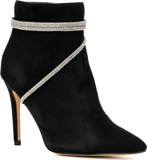 New York & Company Women's Georgette Bootie - 7.5, BLACK