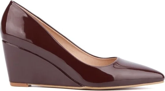 New York & Company Women's Gwen Wedge Heels - , BLACK PATENT - Image 3
