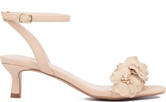 New York & Company Women's Gwendolyn Kitten Heel Sandal - NUDE, - Image 2