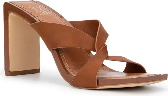 New York & Company Women's Inna Block Heels - , COGNAC