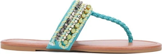 New York & Company Women's Joyce Flip Flop - , AQUA - Image 2