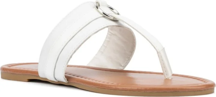 New York & Company Women's Julianna T-Strap Ring Sandal
