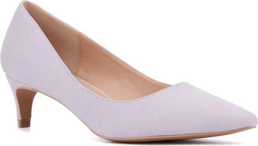 New York & Company Women's Kaelyn Kitten Heel Pump - , PASTEL LILAC