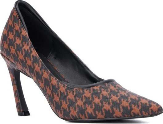 brown houndstooth