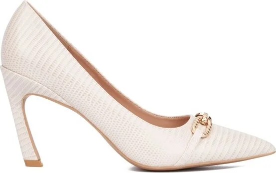 New York & Company Women's Katerina- Lizard Embossed Pump Heels - , BROWN LIZARD - Image 3