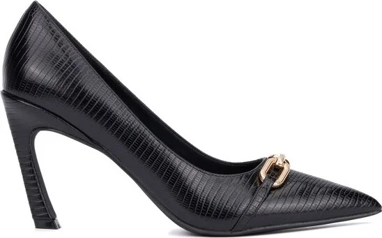 New York & Company Women's Katerina- Lizard Embossed Pump Heels - , BROWN LIZARD - Image 4