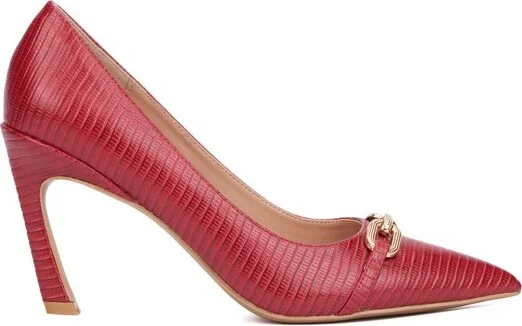 New York & Company Women's Katerina- Lizard Embossed Pump Heels - , BROWN LIZARD - Image 5