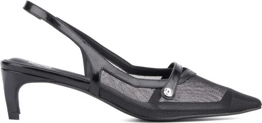 New York & Company Women's Kristie Slingback Heels - , SILVER - Image 3