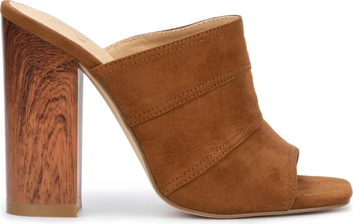 New York & Company Women's Lacinda Faux Suede Slide Heeled Sandal - Image 8