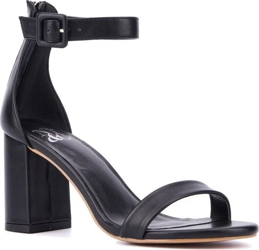 New York & Company Women's Lulu Block Heel Sandal - GOLD,
