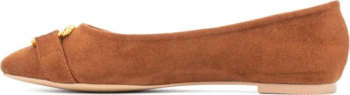 New York & Company Women's Niara- Flats With Gold Hardware Accent - Image 3