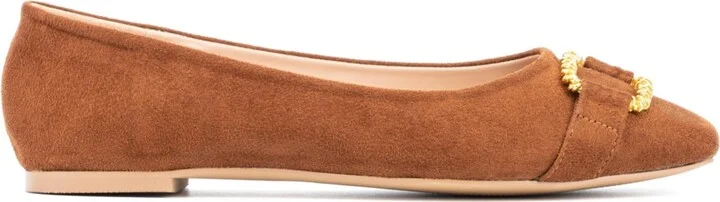 New York & Company Women's Niara- Flats With Gold Hardware Accent - Image 6