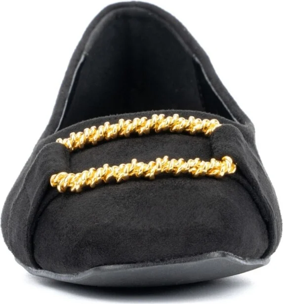 New York & Company Women's Niara- Flats With Gold Hardware Accent - Image 8