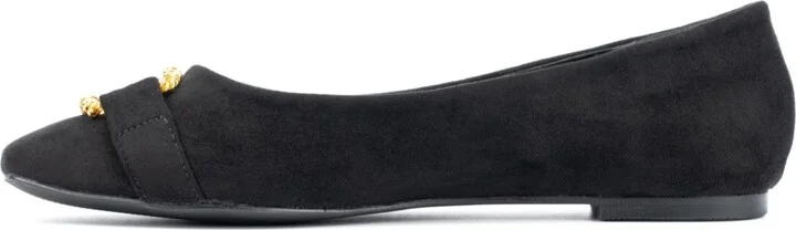 New York & Company Women's Niara- Flats With Gold Hardware Accent - Image 10