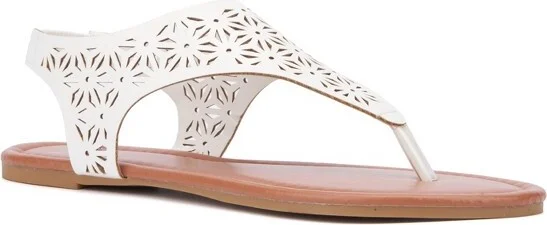 New York & Company Women's Nikki Flip Flop - , WHITE
