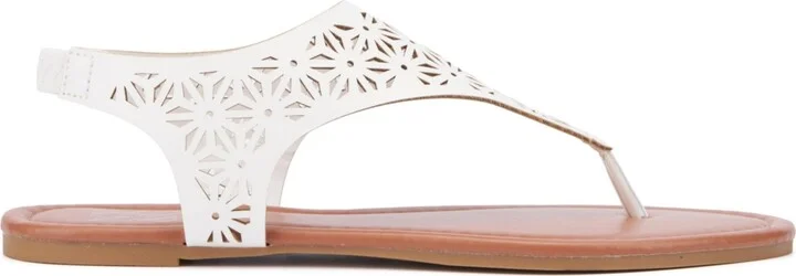 New York & Company Women's Nikki Hooded Perforated Thong Sandal - Image 3