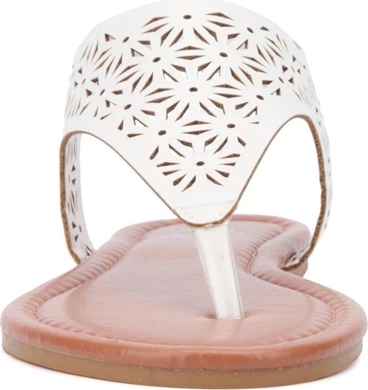 New York & Company Women's Nikki Hooded Perforated Thong Sandal - Image 5