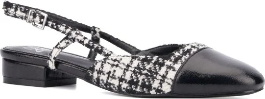 New York & Company Women's Ophelia Slingback Heels - , BLACK/WHITE