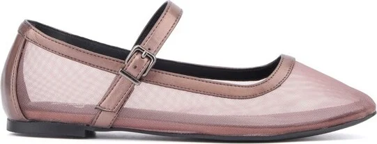 New York & Company Women's Page 2 Maryjane Flat - , GRAY - Image 2