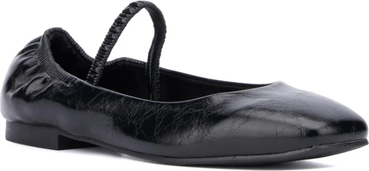 New York & Company Women's Paris Elastic Back Flat Ballet Flats