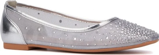 New York & Company Women's Priya Ballet Flats - , SILVER