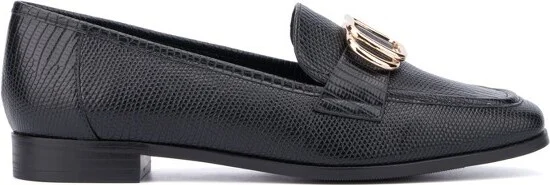 New York & Company Women's Ramira- Slip-On Metal Accent Loafers - , BLACK - Image 2