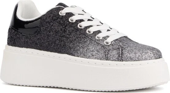 New York & Company Women's Raphaela Low Top Sneakers - , BLACK
