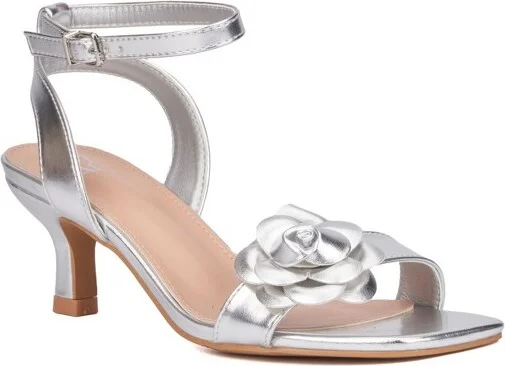 New York & Company Women's Sofia Sandal - , SILVER