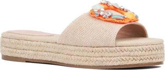 New York & Company Women's Tao Flatform Espadrille Sandal - NATURAL,