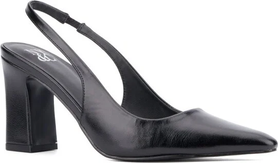 New York & Company Women's Theresa Slingback Heels - , BLACK