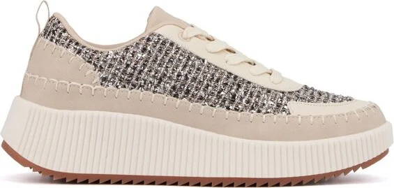 New York & Company Women's Twyla Low Top Sneakers - , SILVER - Image 3