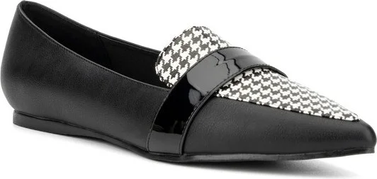 New York & Company Women's Verity Loafer - , BLACK/WHITE