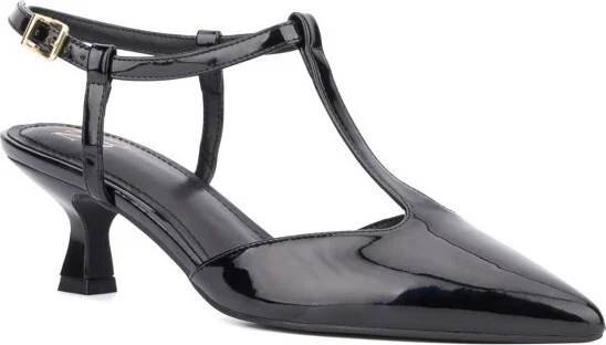 New York & Company Women's Vina Kitten Heels - , BLACK PATENT