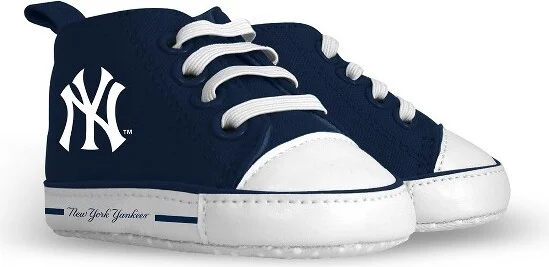 New York Yankees Baby High-Top Sneakers, Unisex Pre-Walkers, MLB Infant Shoes, One Size