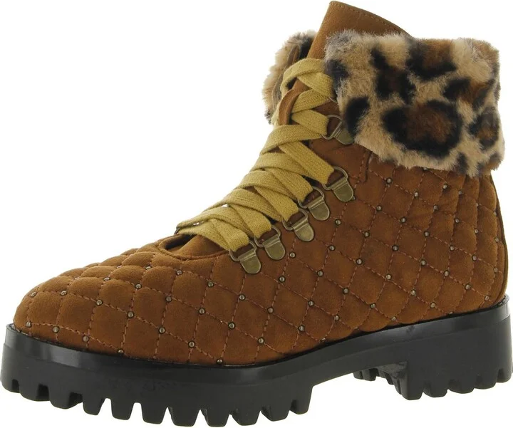 NEWB Womens Faux Suede Ankle Winter Boots