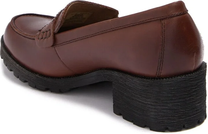 Newbury Leather Block Heel Loafer - Image 4
