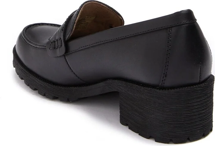 Newbury Leather Block Heel Loafer - Image 3