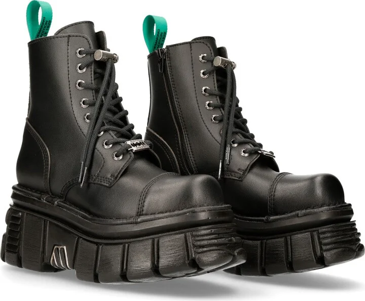 Newmili083 Vegan Boots Leather Platform Shoes