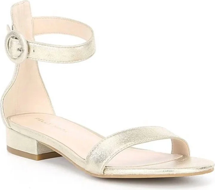Newport Sandal In Platinum Gold