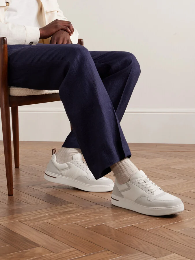 Newport Walk Suede and Shell Sneakers - Image 2