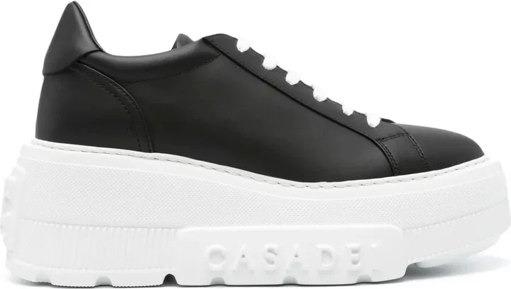 Nexus leather wedge sneakers
