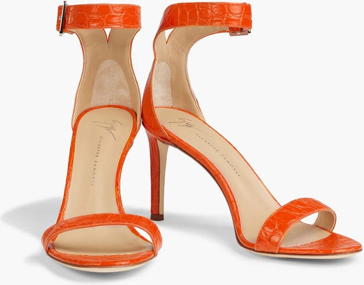 Neyla croc-effect leather sandals - Image 2
