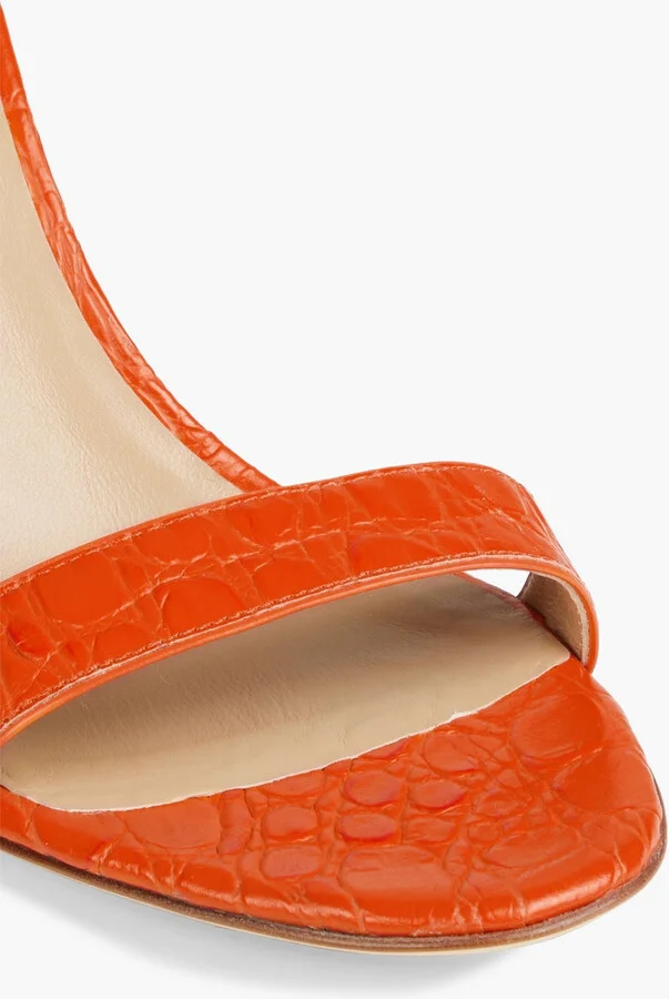 Neyla croc-effect leather sandals - Image 4