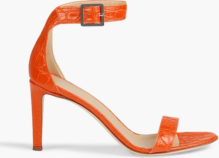 Neyla croc-effect leather sandals
