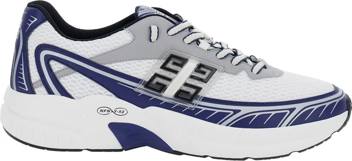 'nfinity-52' White Low Top Sneakers With 4g Logo On The Tongue And 4g Logo On The Side In Tech Fabric Man