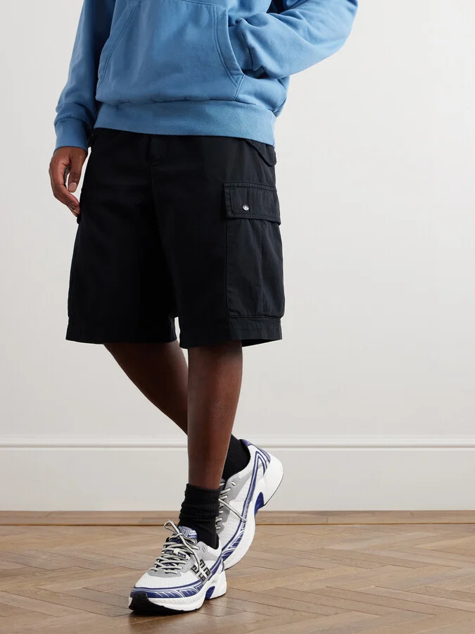 NFNTY-52 Logo-Appliquéd Mesh and Leather Sneakers - Image 2