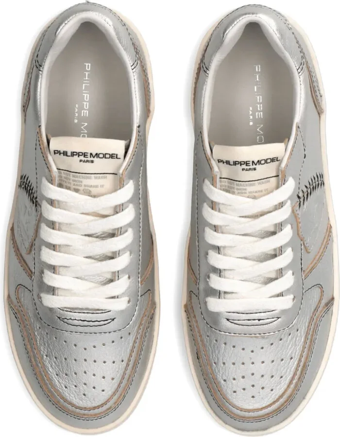Nice leather baseball-stitch sneakers - Image 3