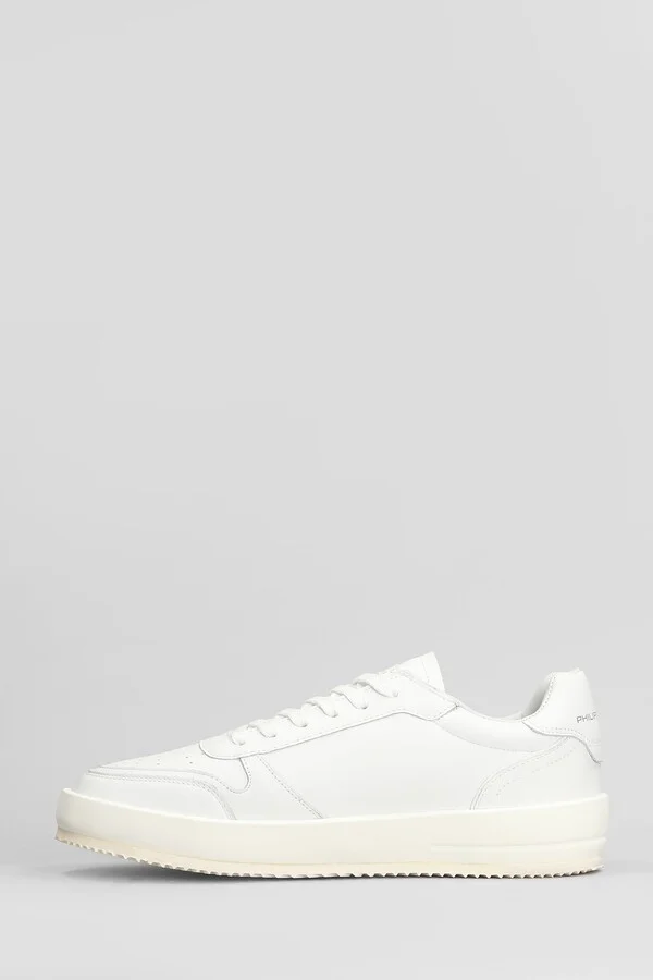 Nice Low Sneakers In White Leather - Image 3