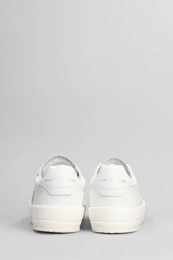 Nice Low Sneakers In White Leather - Image 4